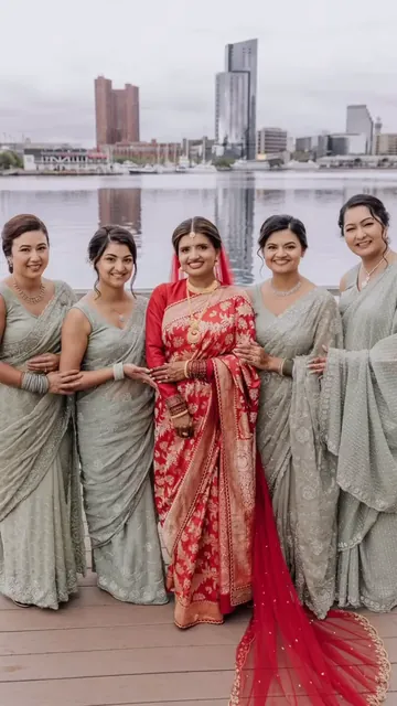 SKS brides, early 2025, photographed by SKS Salon on Instagram