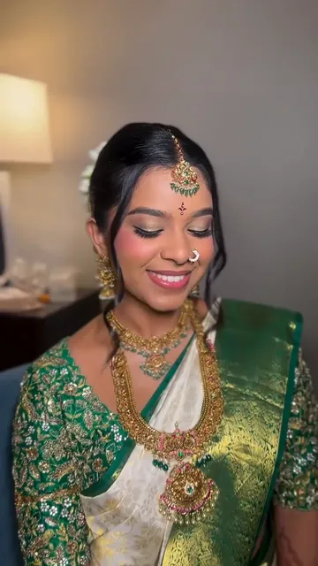 Sahithi, photographed by SKS Salon on Instagram